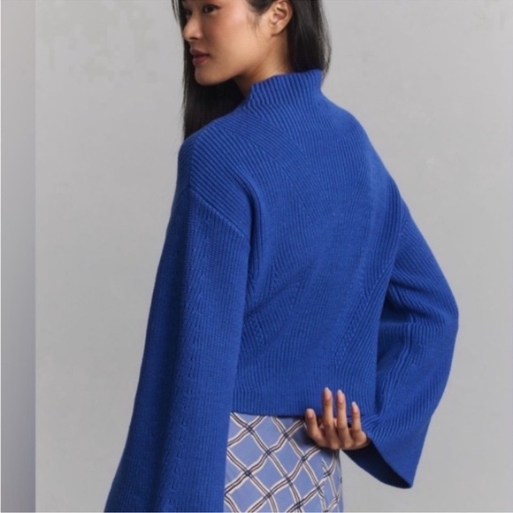 NWT Anthropologie The Katey Mock-Neck Bell-Sleeve Sweater by Maeve - Size XL 🗝️ - Picture 3 of 9